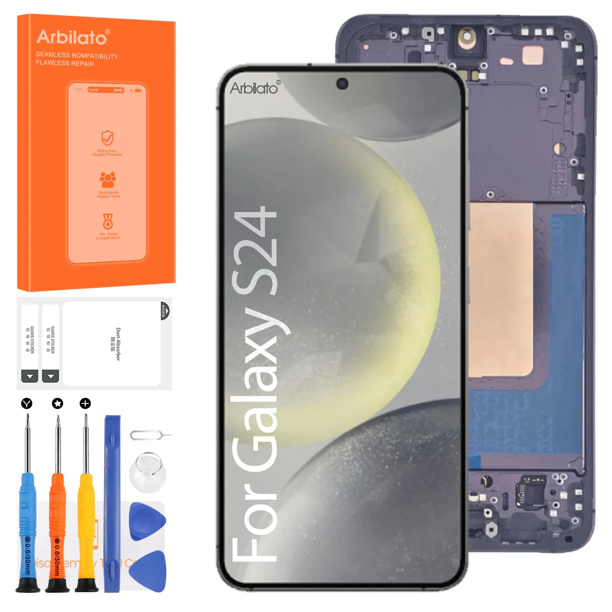 Arbilato Galaxy S24 AMOLED Screen Replacement with Frame