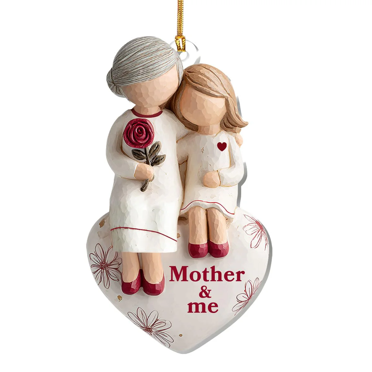 Jesuspirit Grandma & Grandchild Acrylic Christmas Ornament