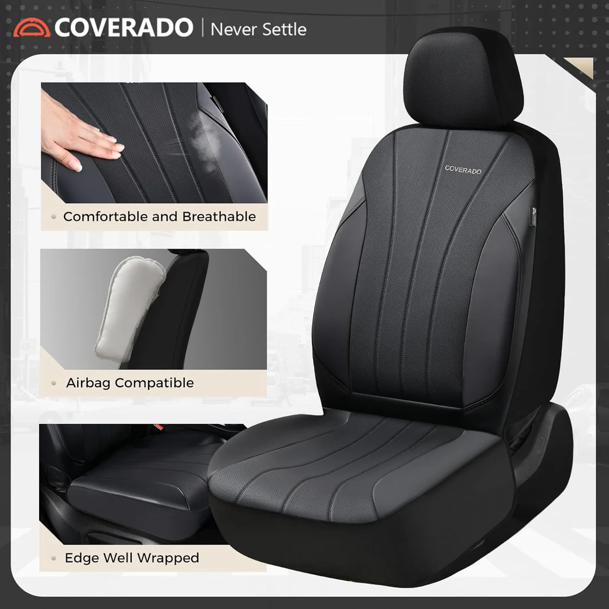 Universal Fit - Black Seat Covers (Single Seat)