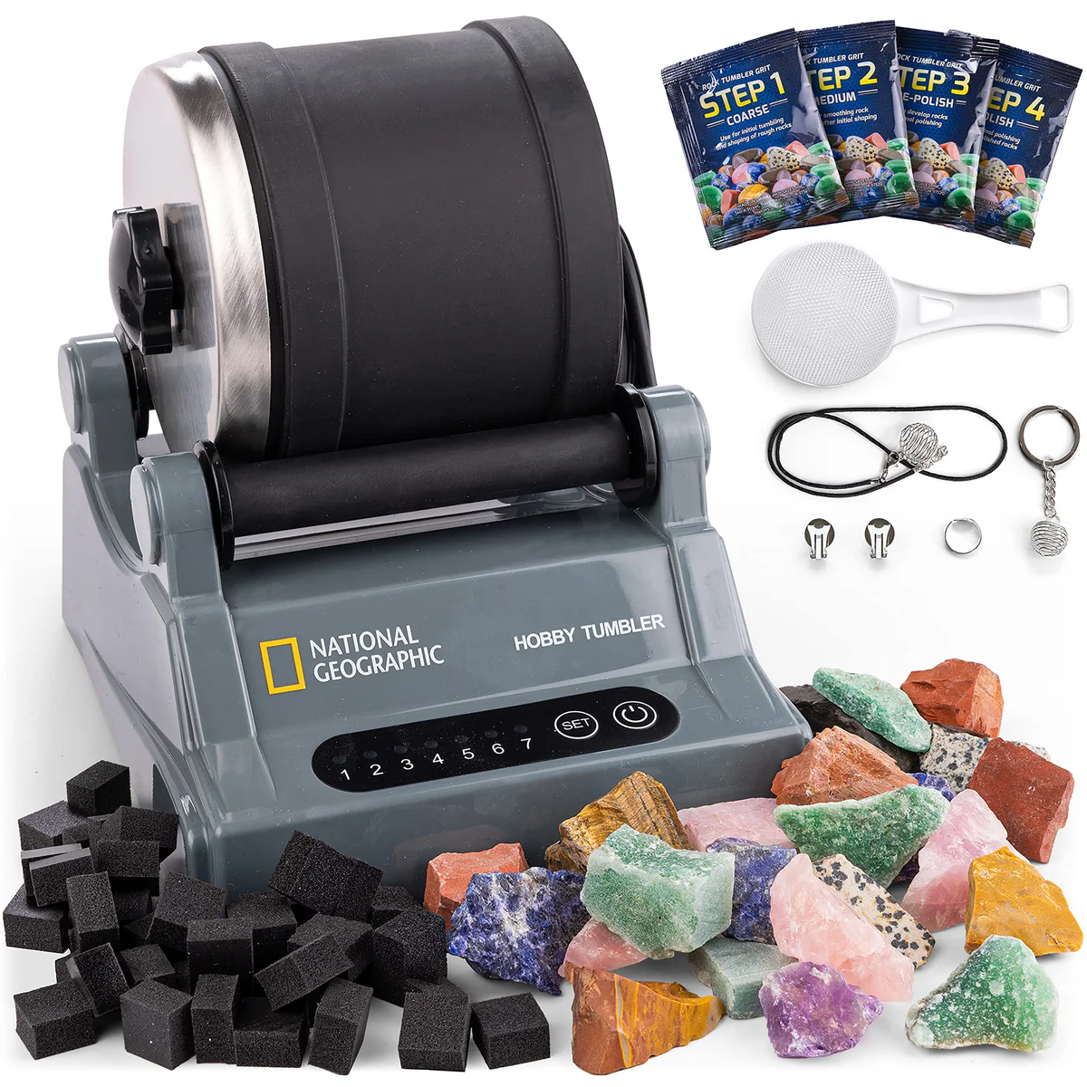NATIONAL GEOGRAPHIC Hobby Rock Tumbler Kit