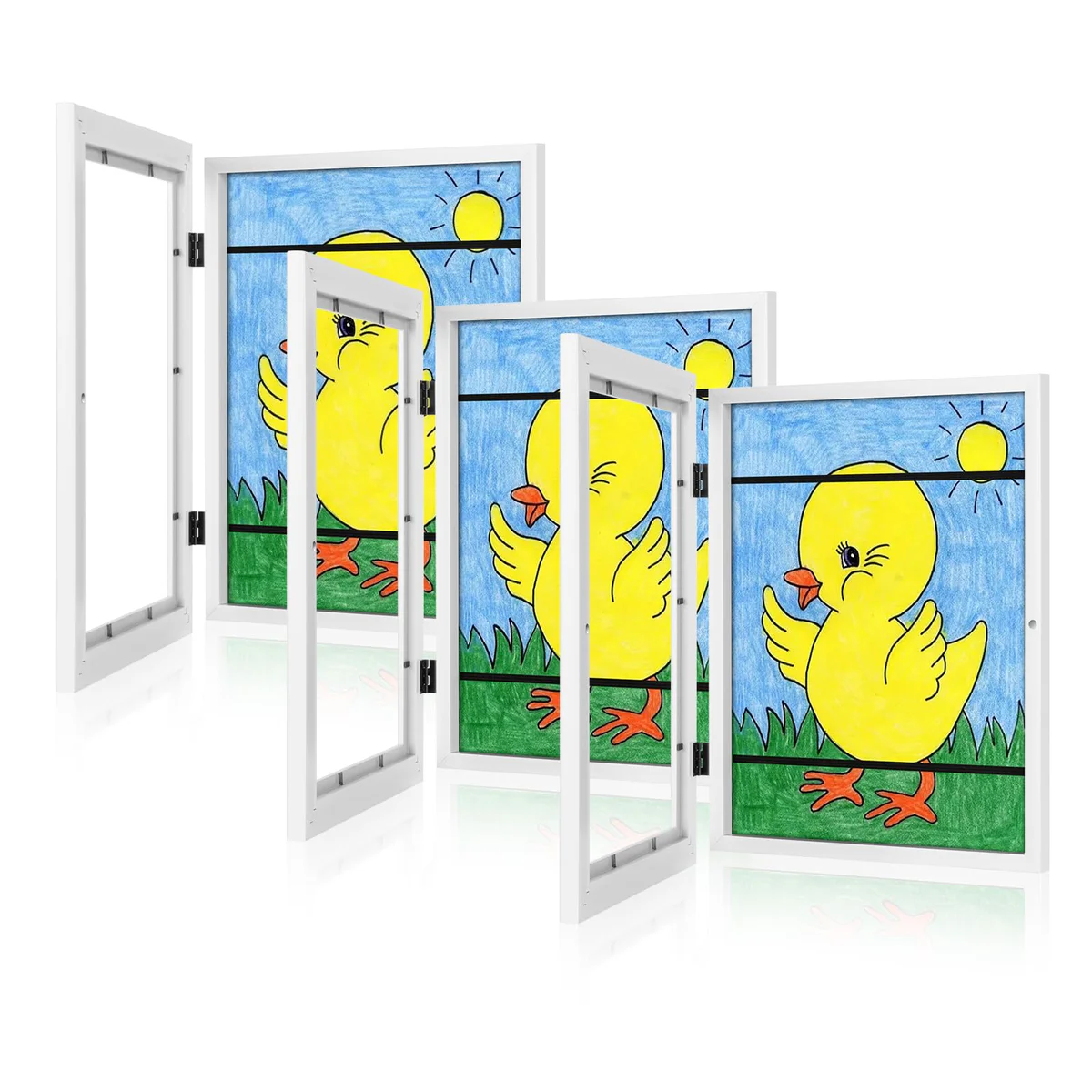 GULETHUN Front Opening Kids Art Frames 9x12