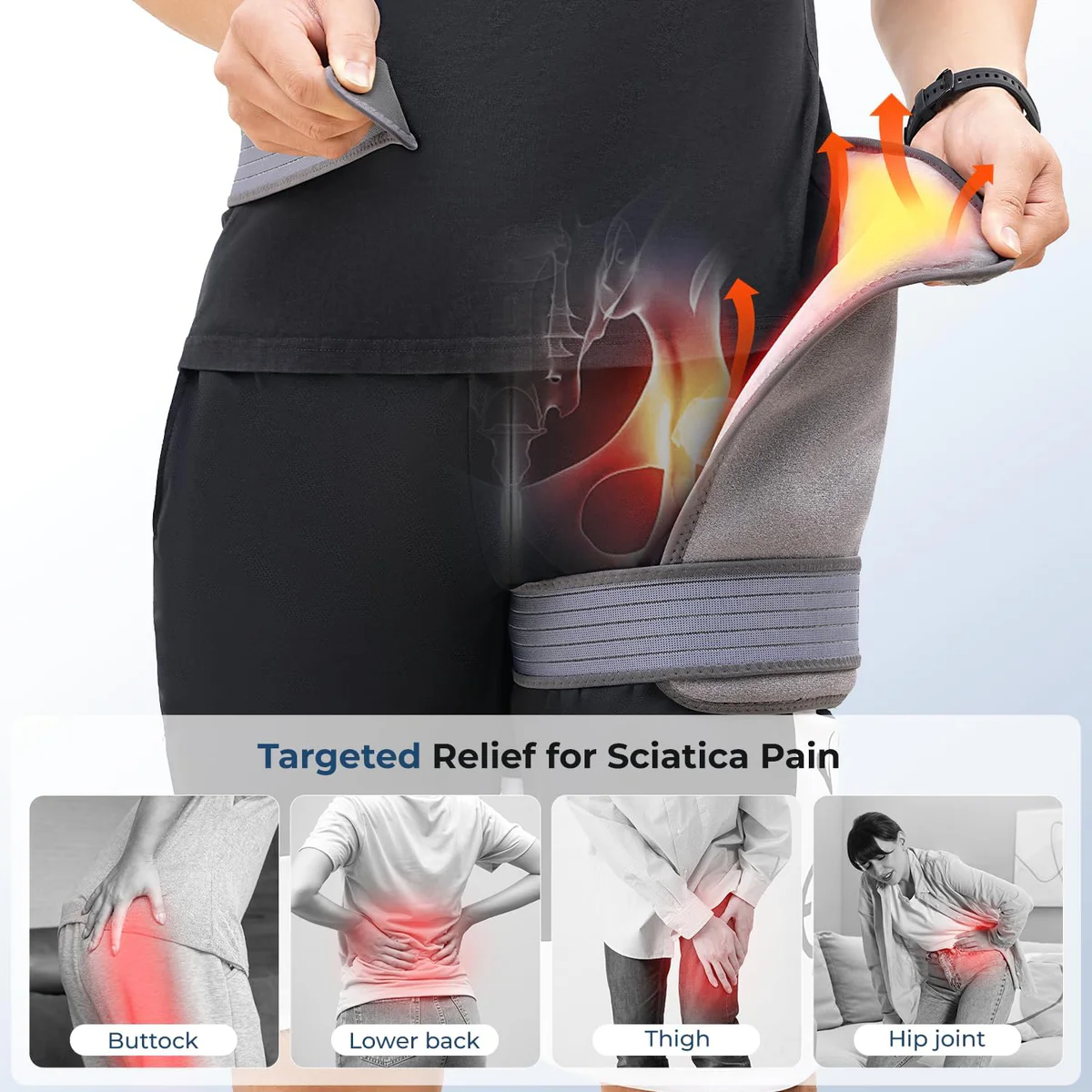Heated Hip Brace for Sciatica Pain Relief