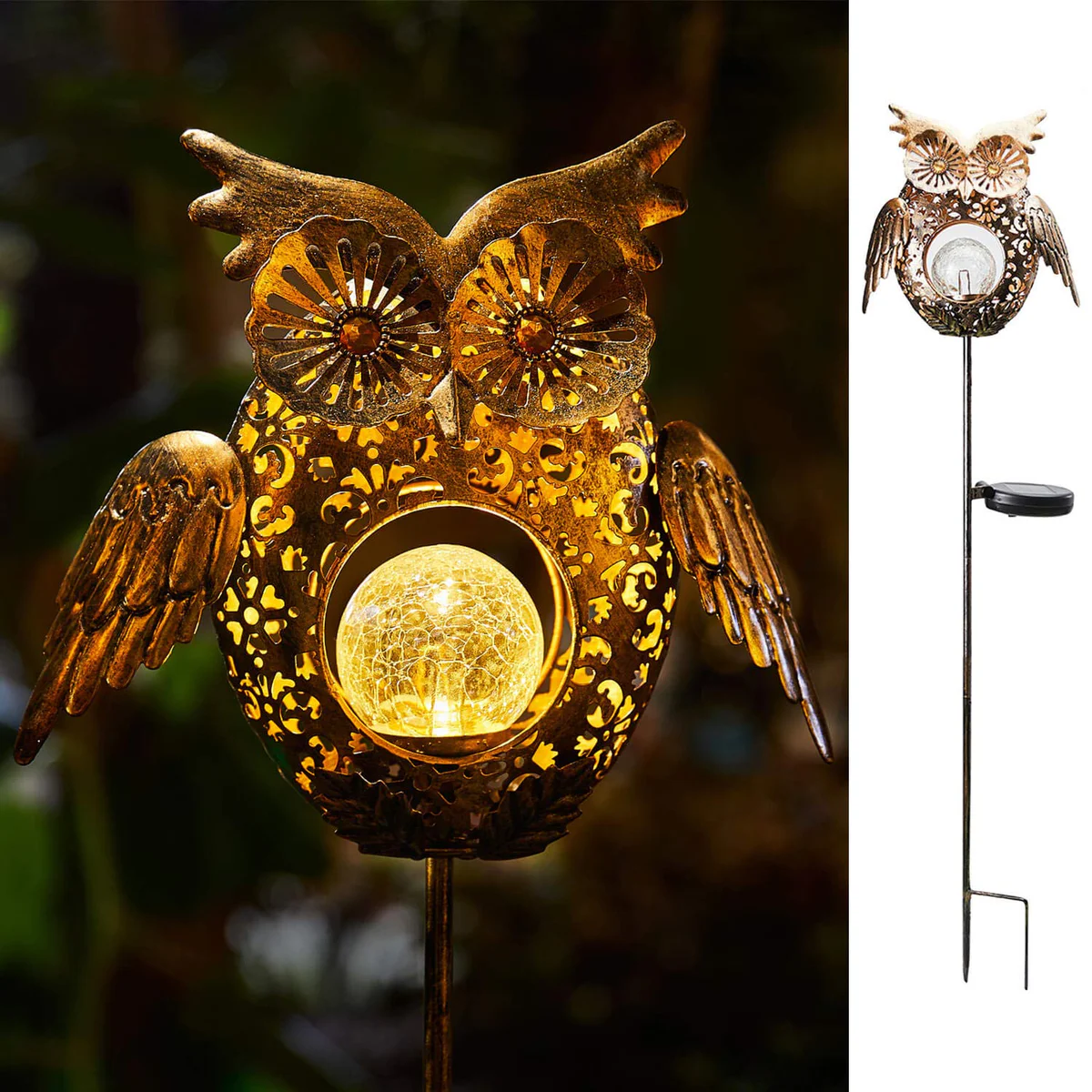 Go2garden Solar Lights Outdoor Owl Decorative 