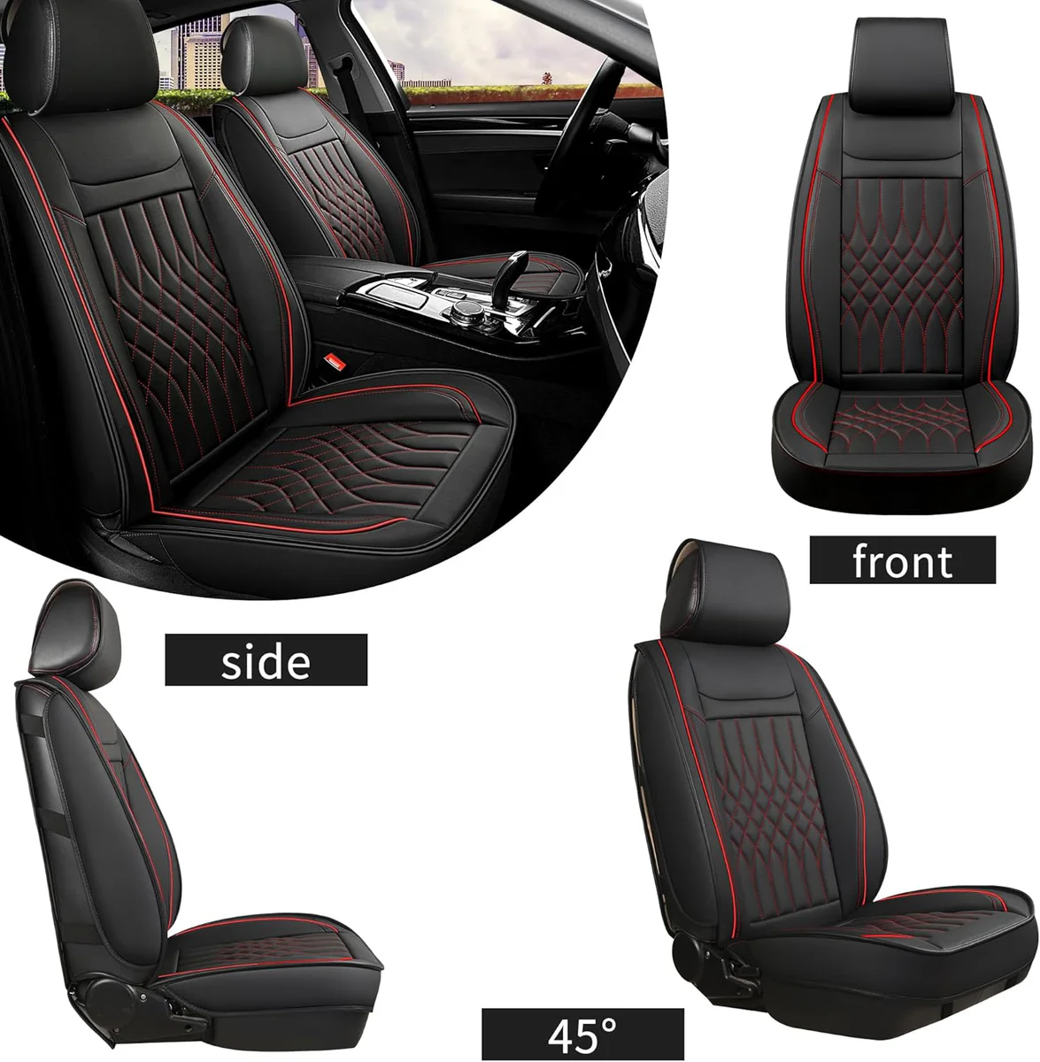 Universal Fit - Red/Black Seat Covers (Full Set)