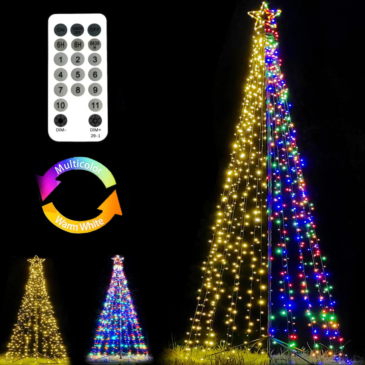 Fairyrain Metal LED Tree