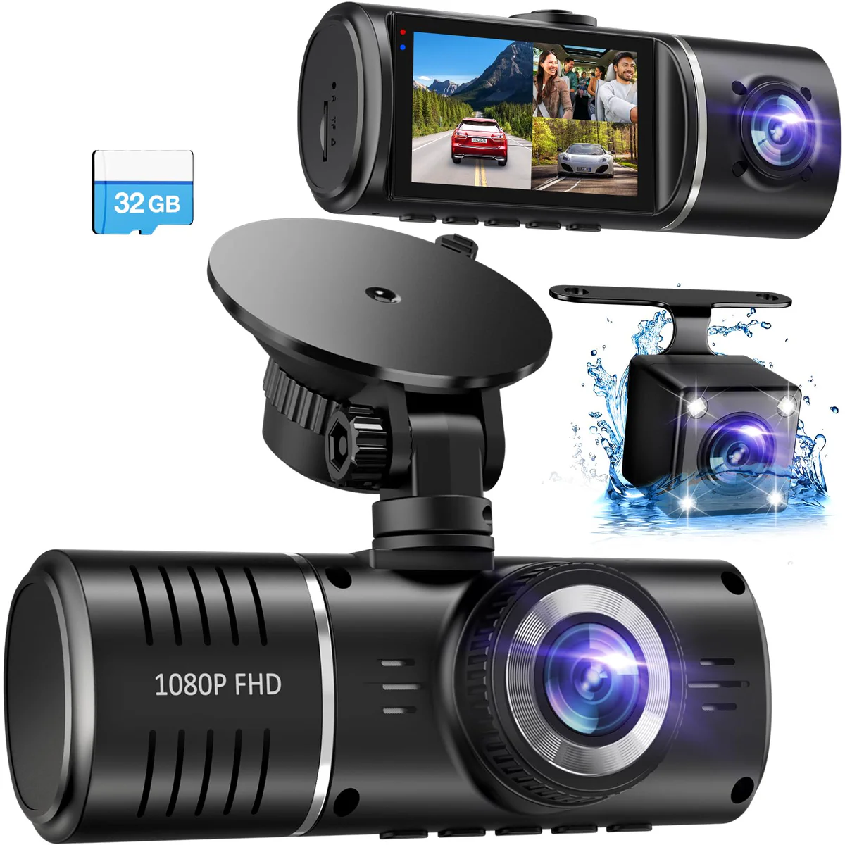SUVCON Dual Dash Cam Front and Inside