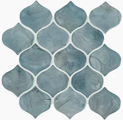 (QTY 2) MSI Blue Shimmer Arabesque Mosaic Tile