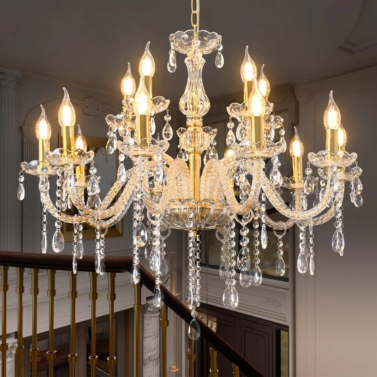 YYSHCHEN Crystal Chandelier 15-Light