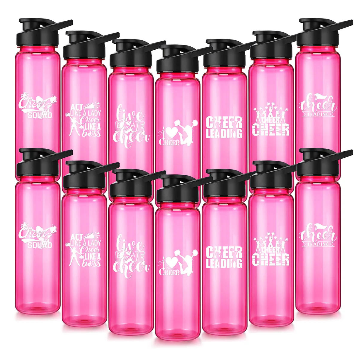 Inbagi Cheerleading Water Bottles, 14 Pack