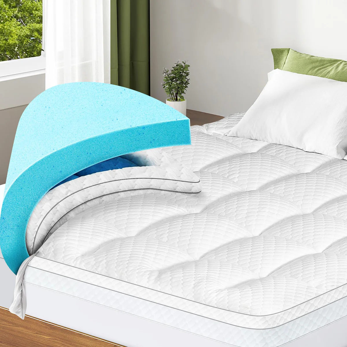 VALUXE Memory Foam Mattress Topper