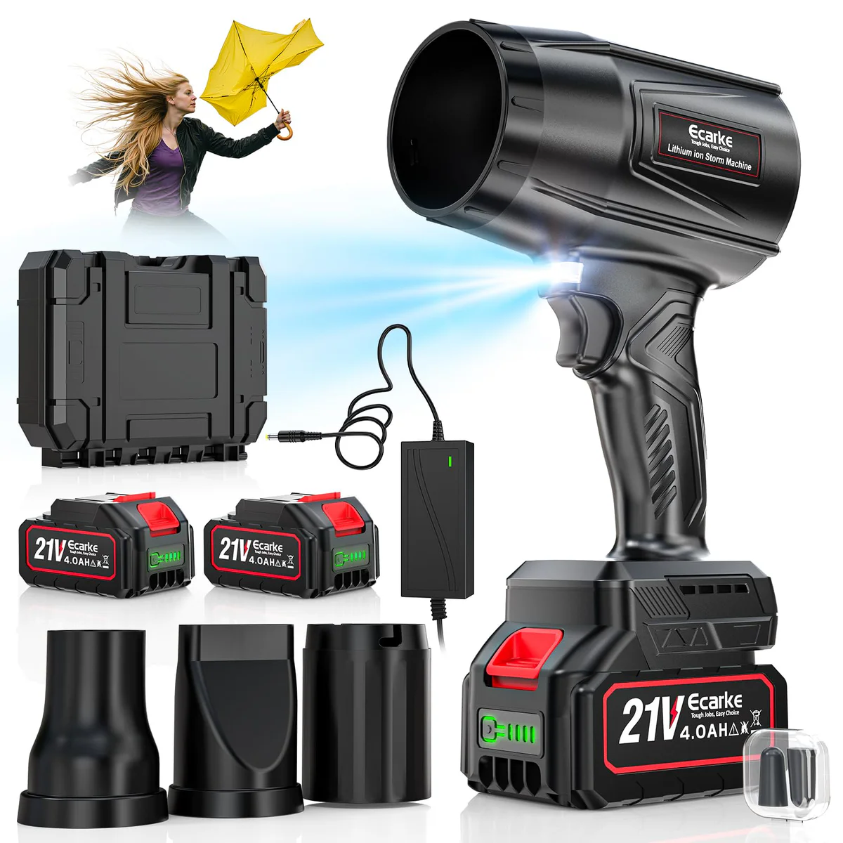 Ecarke 21V Cordless Leaf Blower