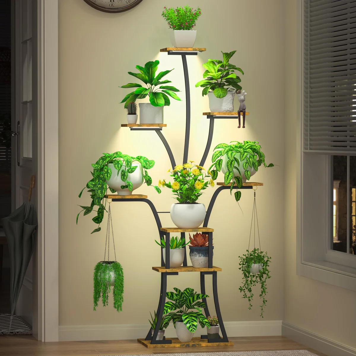YIIHEERR Tiered Plant Stand with Lights