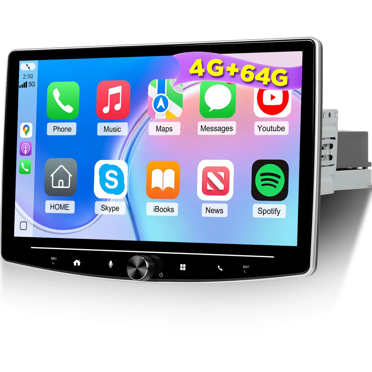 EKAT 10.1" Car Stereo Single Din Android Carplay Radio