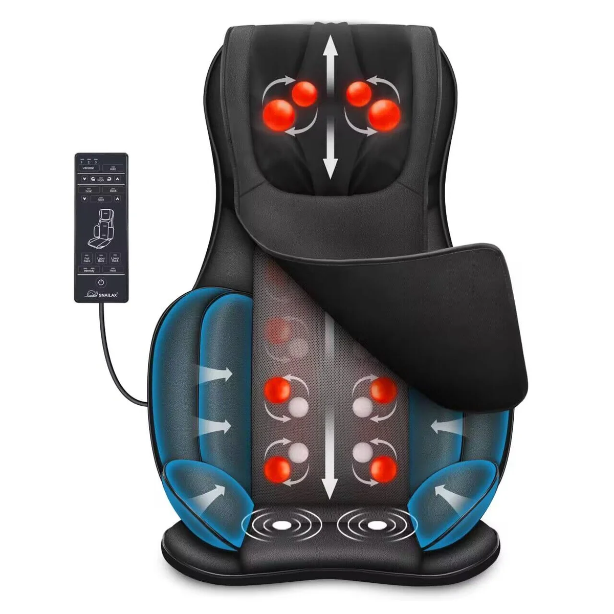 Snailax Full Body Massage Chair Shiatsu Neck Back Massager 