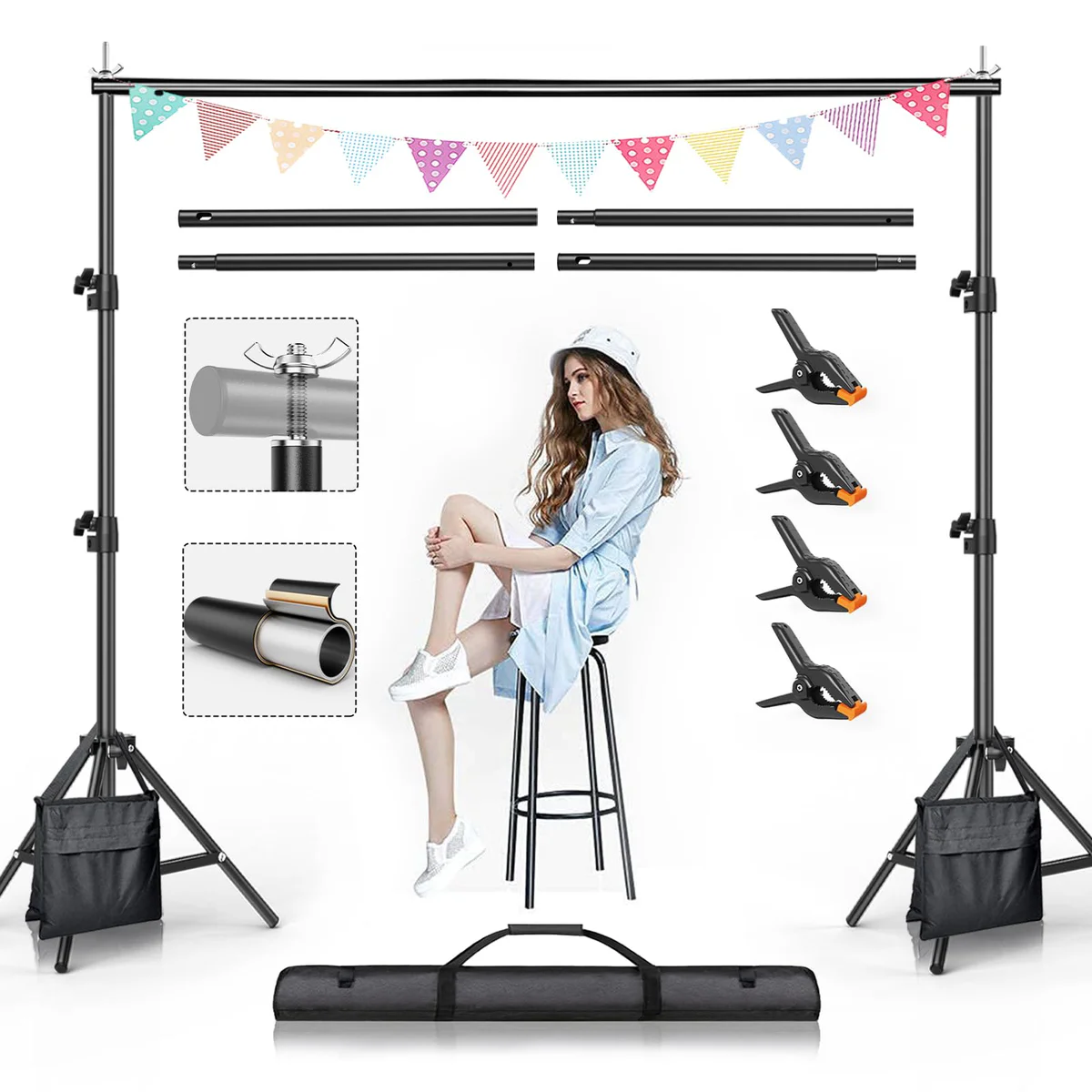 BEIYANG Photography Backdrop Kit