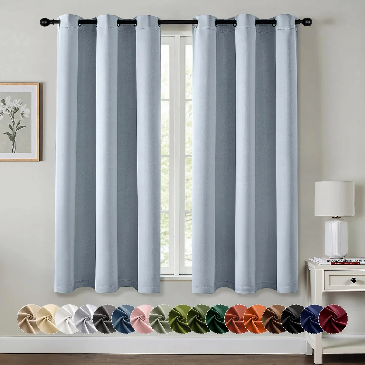 MIULEE Blackout Curtains Thermal Insulated Room Darkening Drapes