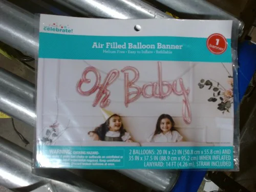 Oh Baby Air Filled Balloon Banner