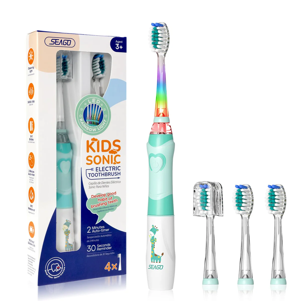 SEAGO Kids Sonic Electric Toothbrush