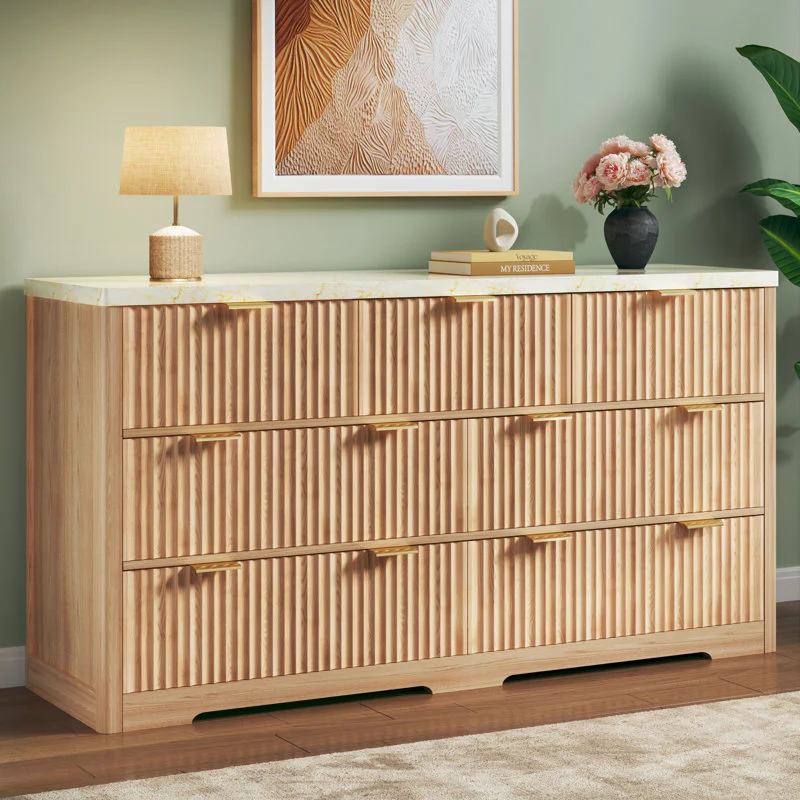 Ebern Designs 7-drawer Fluted Design Dresser