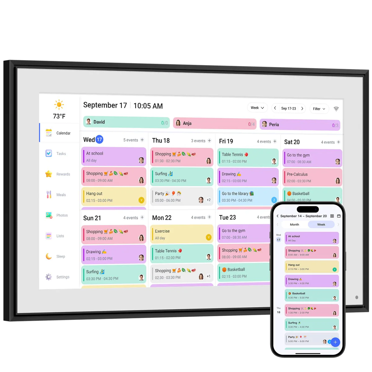 LiviNGPAi Smart Digital Calendar with Touch Screen