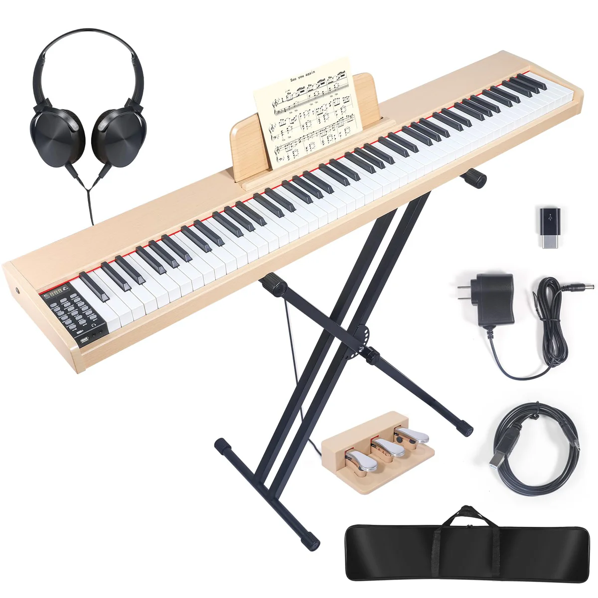 Kdfdfsa 88 Key Weighted Hammer Action Digital Piano Keyboard