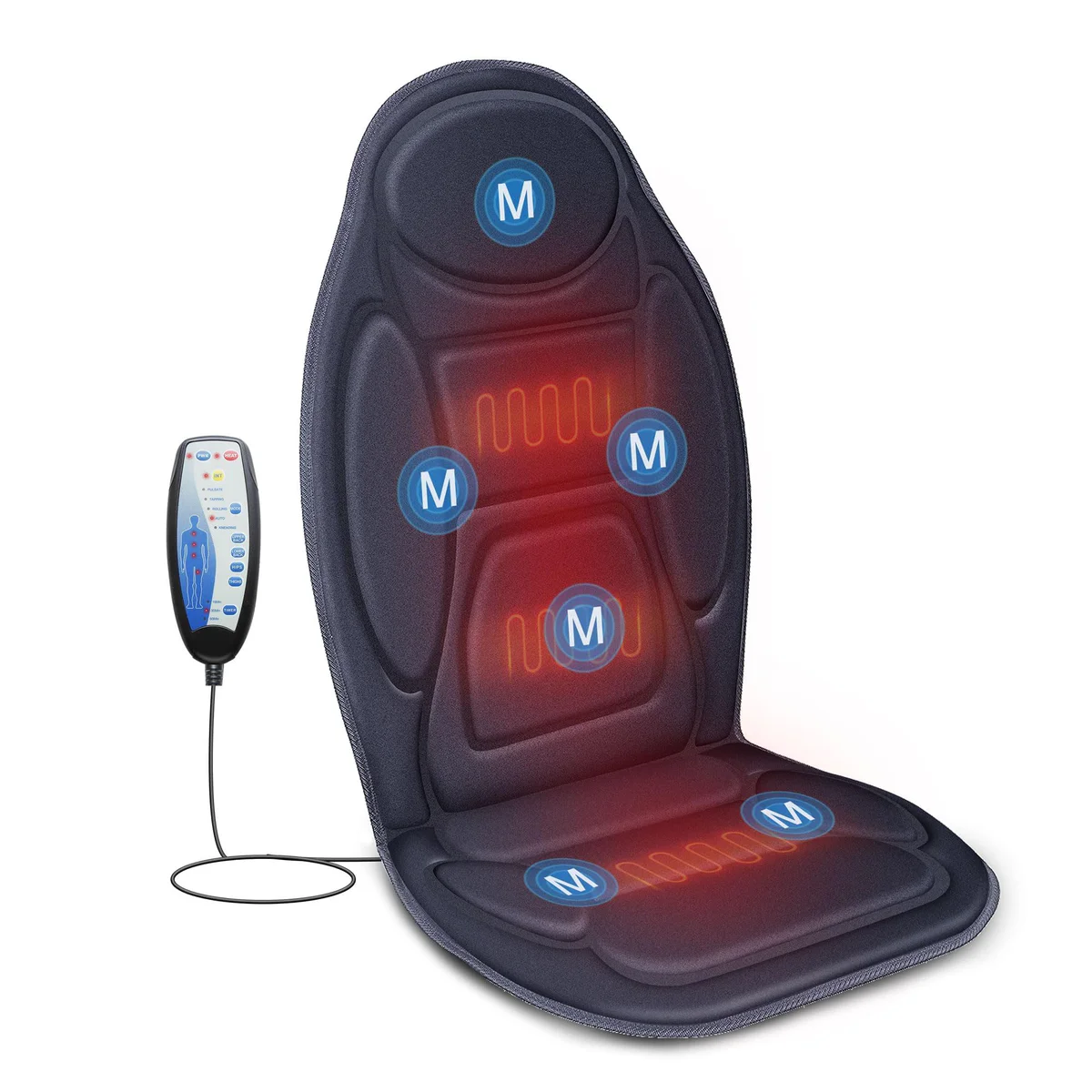 SNAILAX Vibration Massage Seat Cushion with Heat 