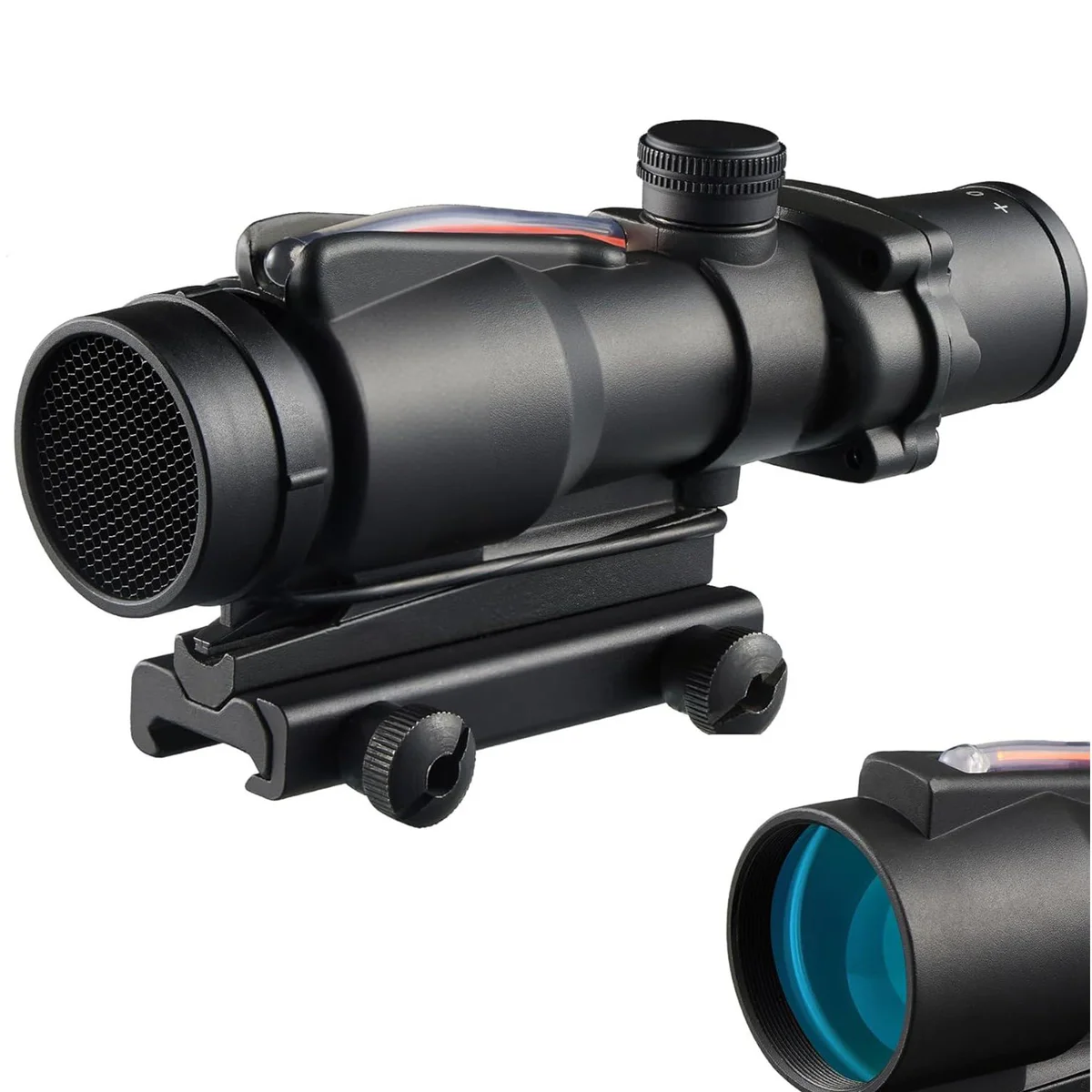 4x32 Scope Red Fiber Prism Scope Black