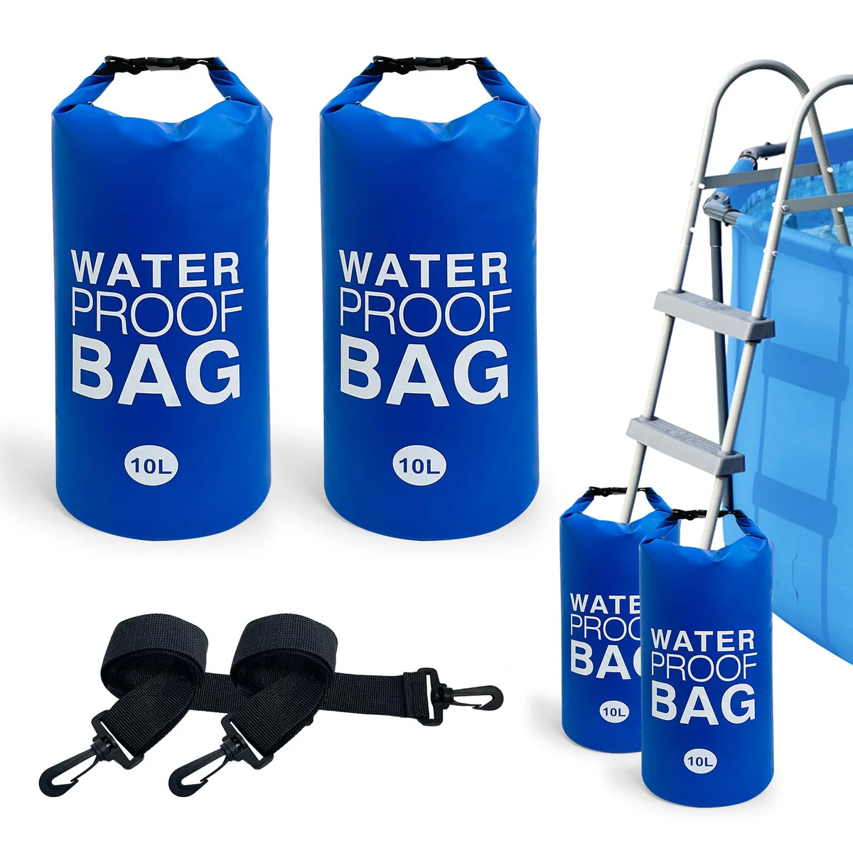 KITCHSTAR Pool Ladder Weights Waterproof Bag 10L