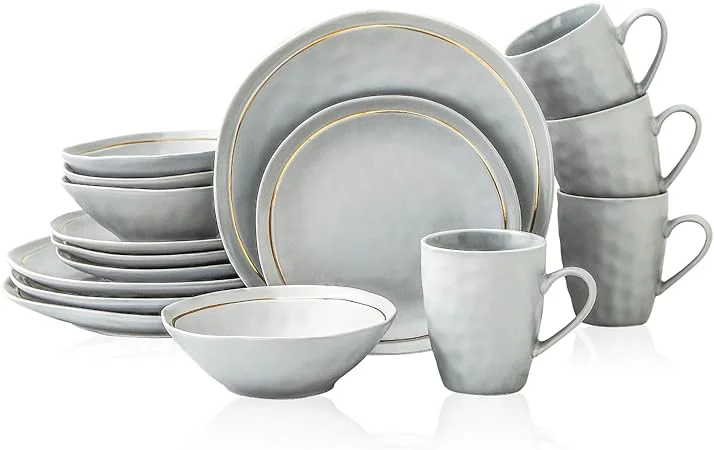 Stone Lain Clara 16-Piece Porcelain Dinnerware Set