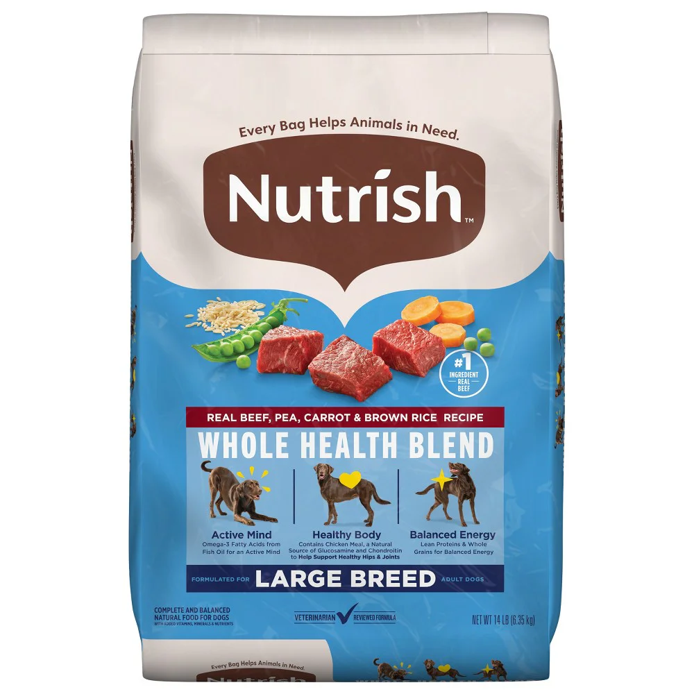 Nutrish Real Beef, Pea, Carrot & Brown Rice Recipe Dog Food