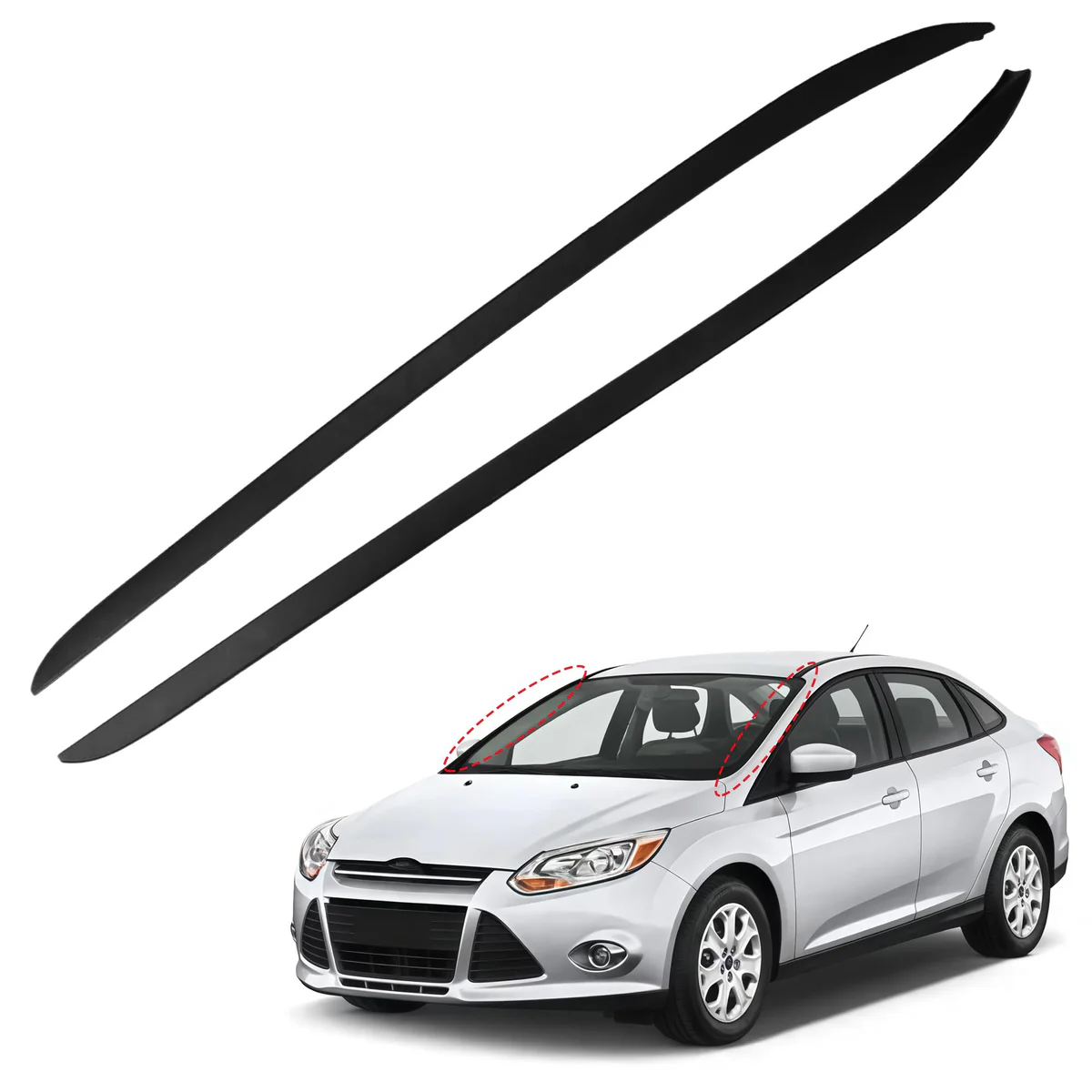 HocvrlX Windshield A Pillar Trim Molding for Ford Focus