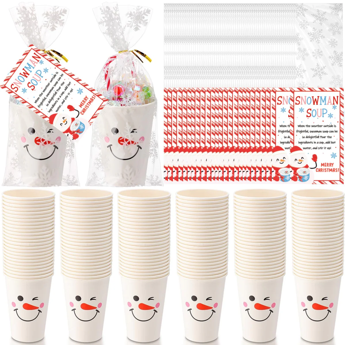 Funnymoom Christmas Snowman Soup Cups