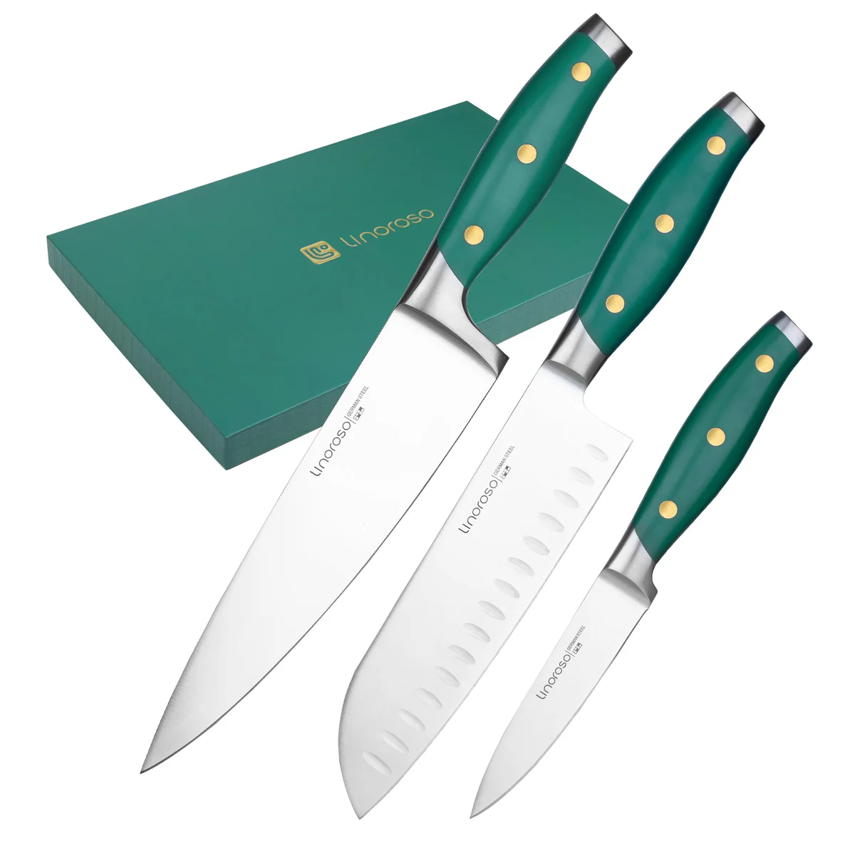 linoroso 3 Pieces Kitchen Knife Set