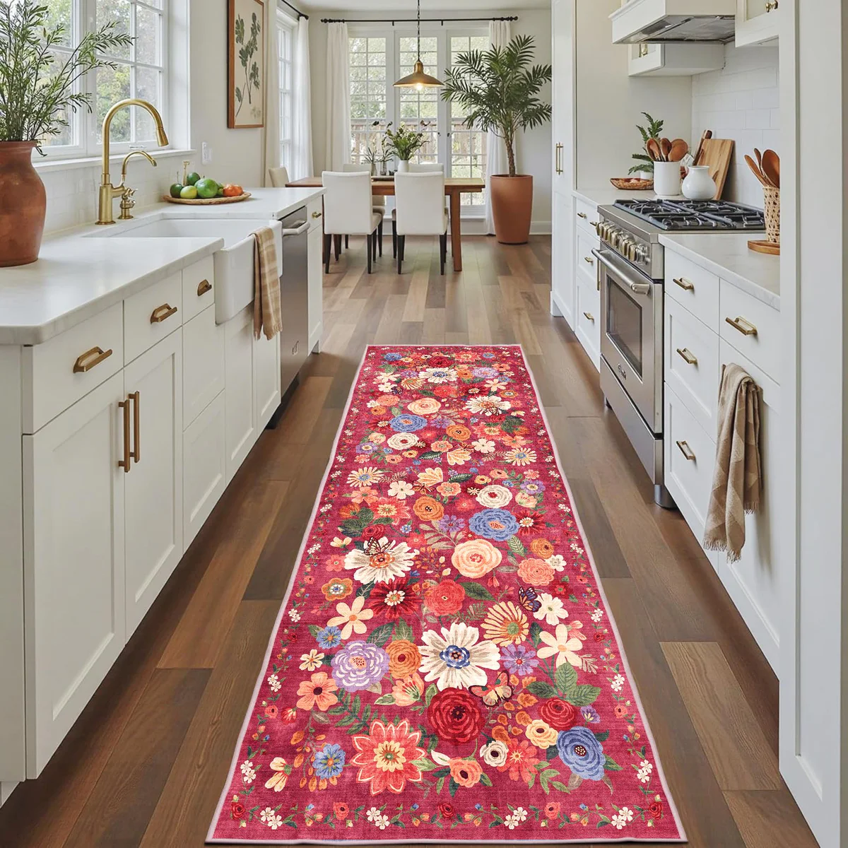 Babovid Floral Runner Rug