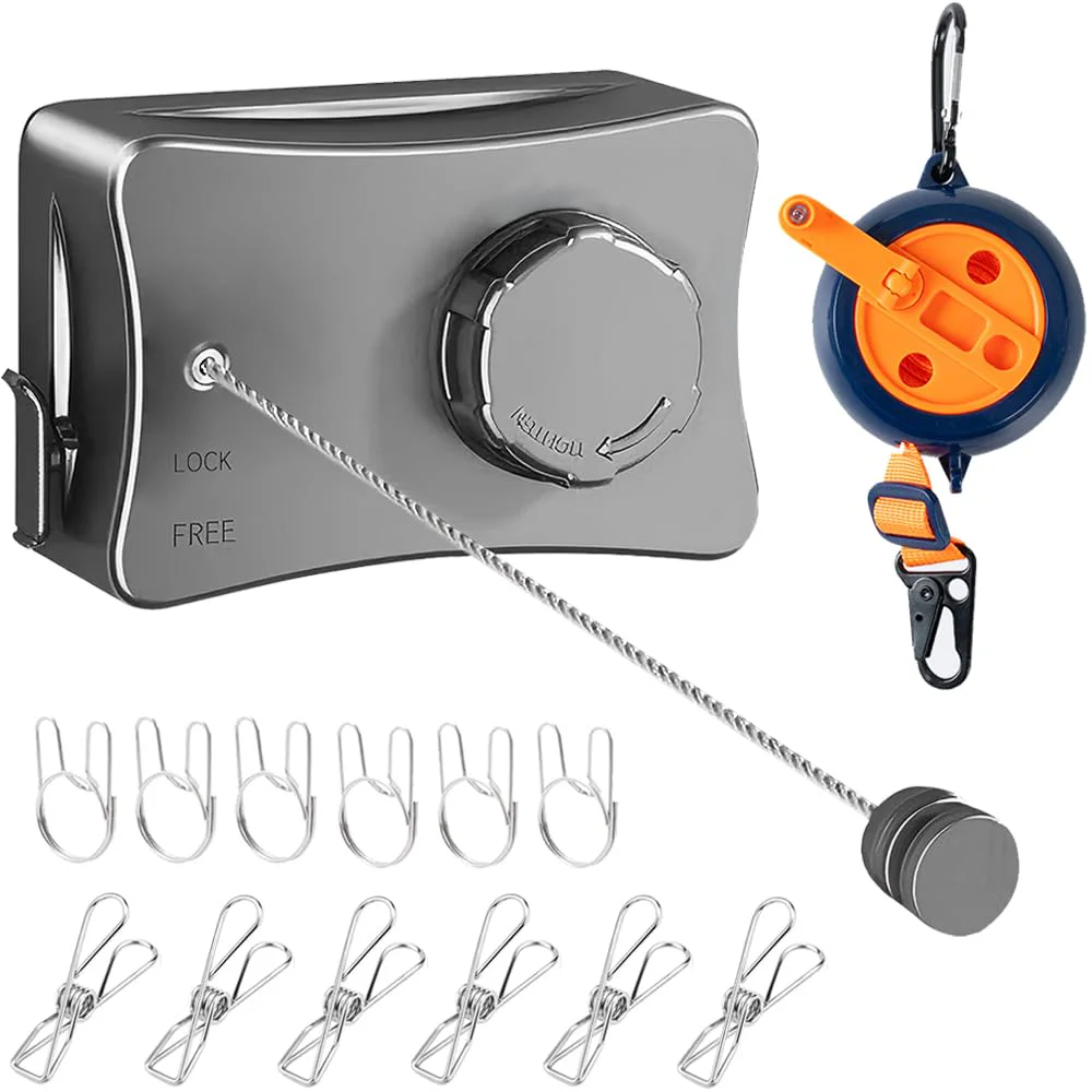 YUKI Retractable Clothesline Heavy Duty Drying Laundry Line
