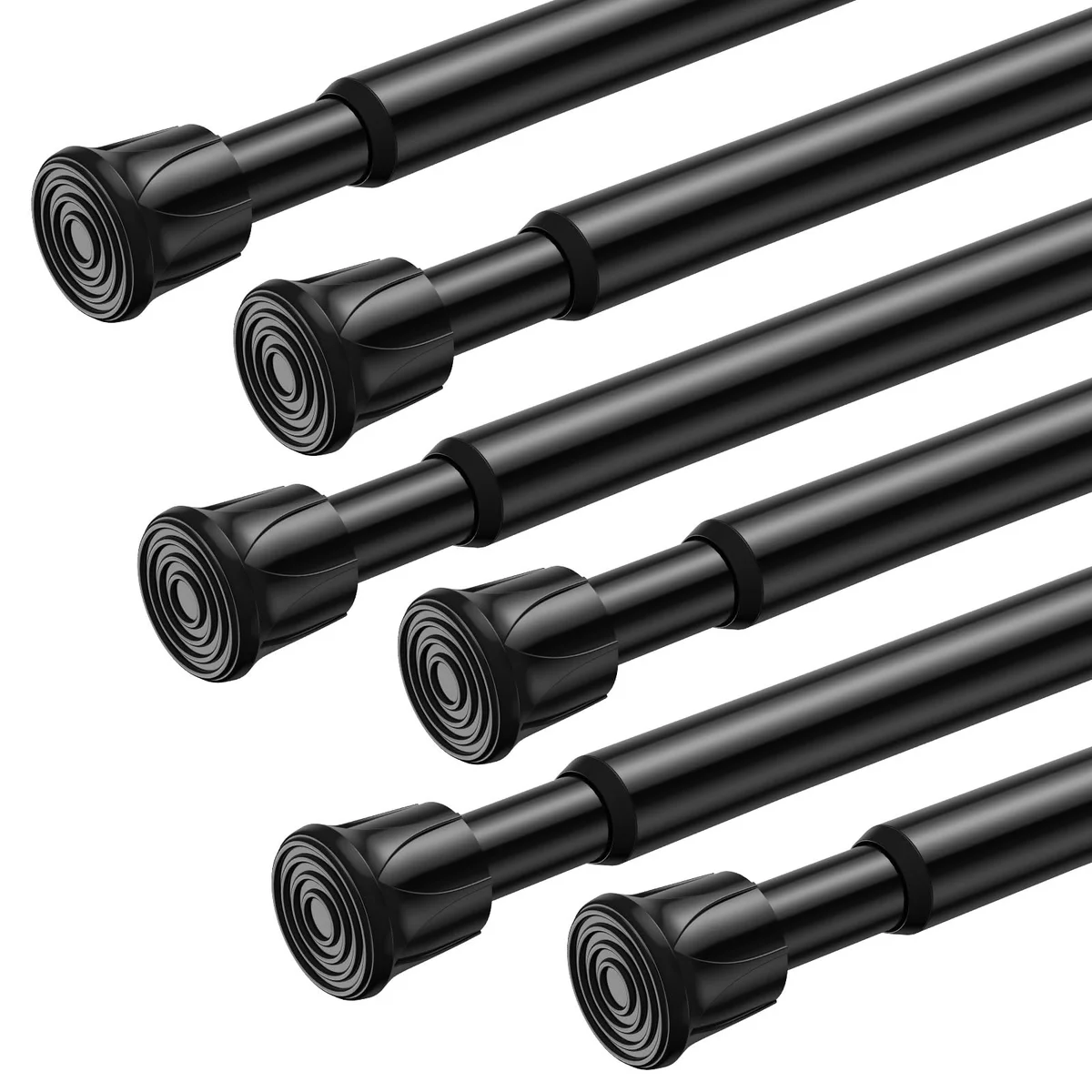fvonzn Tension Curtain Rods, 6 Pack