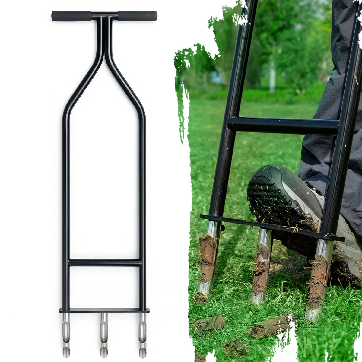 SideriteArch Manual Lawn Aerator Tool