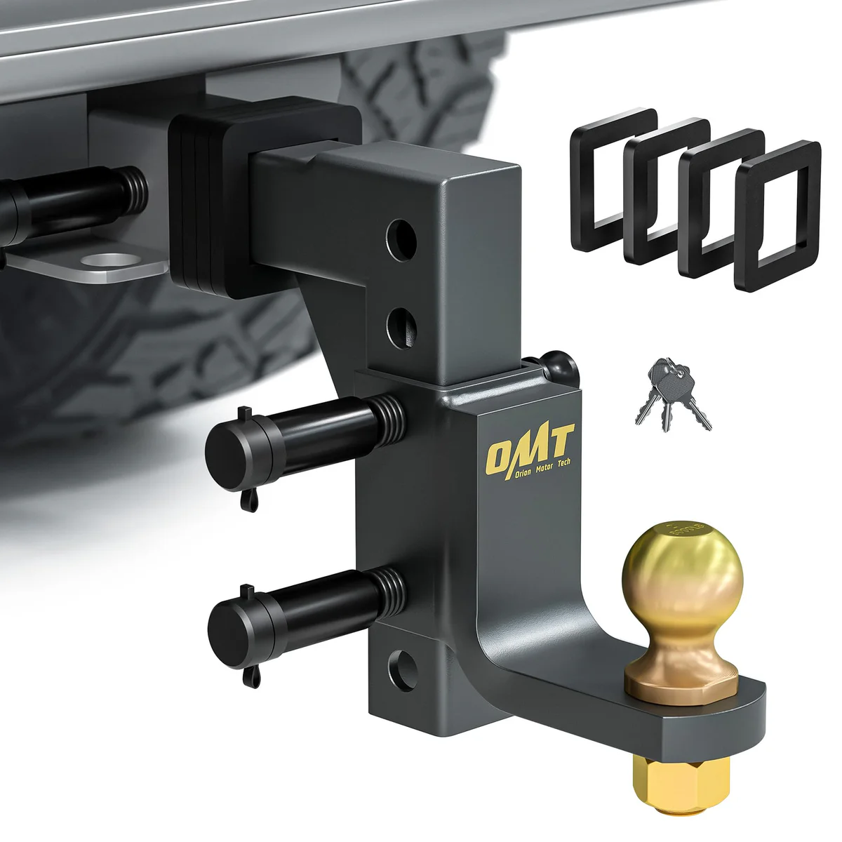 Orion Motor Tech Adjustable Trailer Hitch Ball Mount