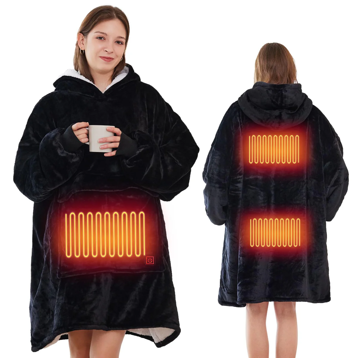 Askyli Wearable Heated Blanket Hoodie