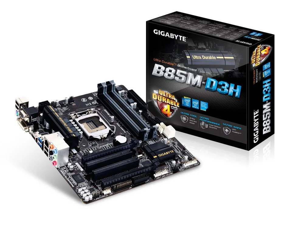 Gigabyte LGA 1150 Intel B85 HDMI SATA 6Gbps USB 3.0 Micro ATX DDR3 1600 Intel Motherboards GA-B85M-D3H