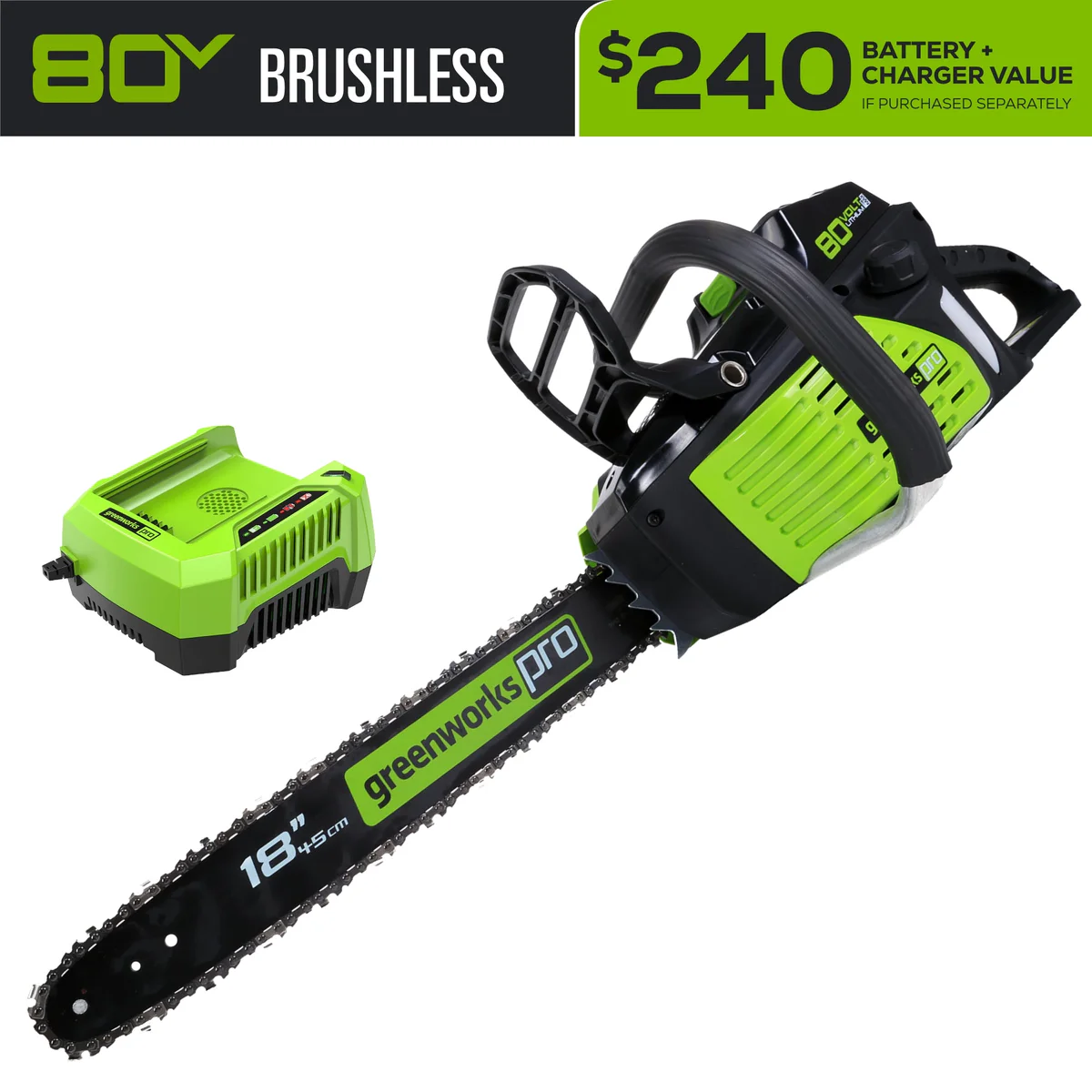 Greenworks  Brushless Cordless Chainsaw