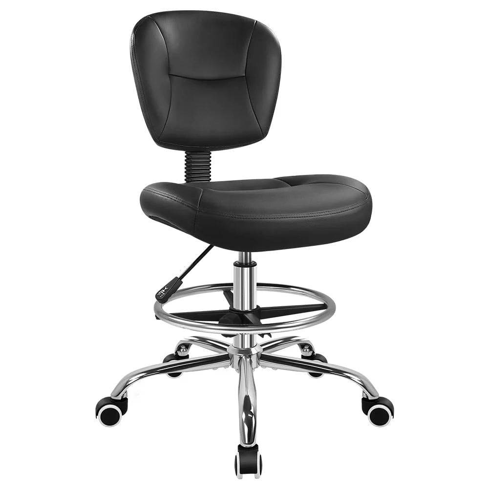 WKWKER Drafting Chair with Backrest and Footrest