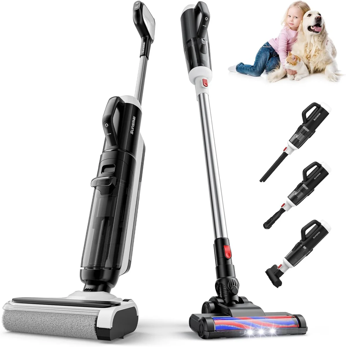 SUNSMA Cordless Wet Dry Vacuum Cleaner