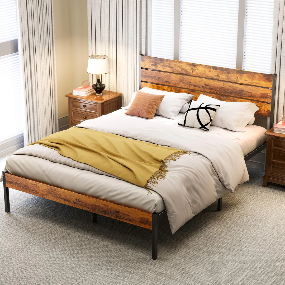 OLIXIS Bed Frame with Headboard