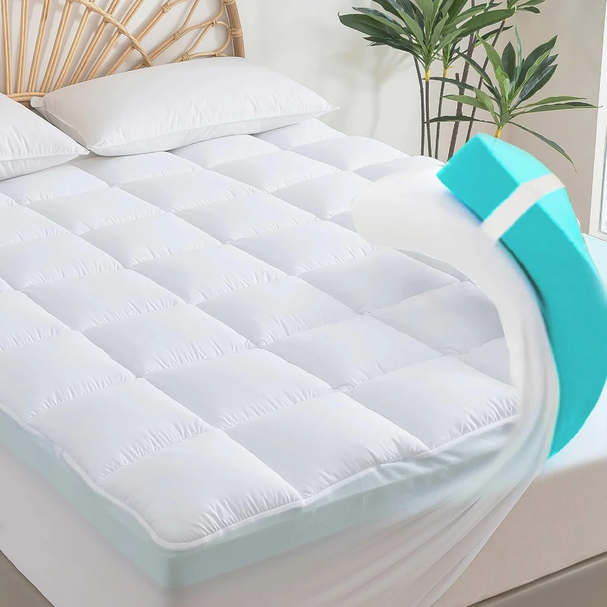 SHOUREN King Mattress Topper with Gel Memory Foam