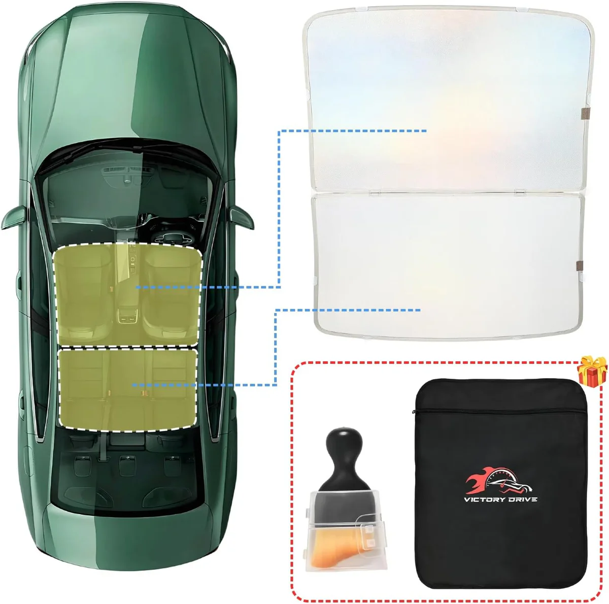 Victory Drive Windshield Sunshade