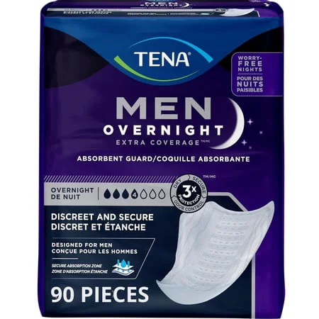TENA Men's Overnight Guards, 90 Pcs