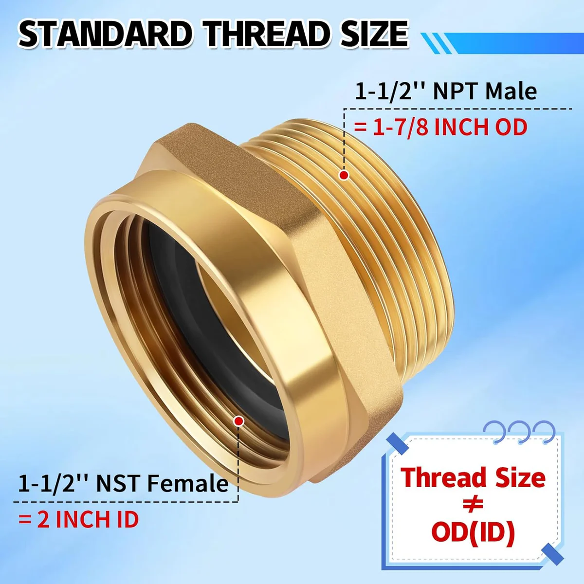 Brass Fire Hydrant Hose Adapter