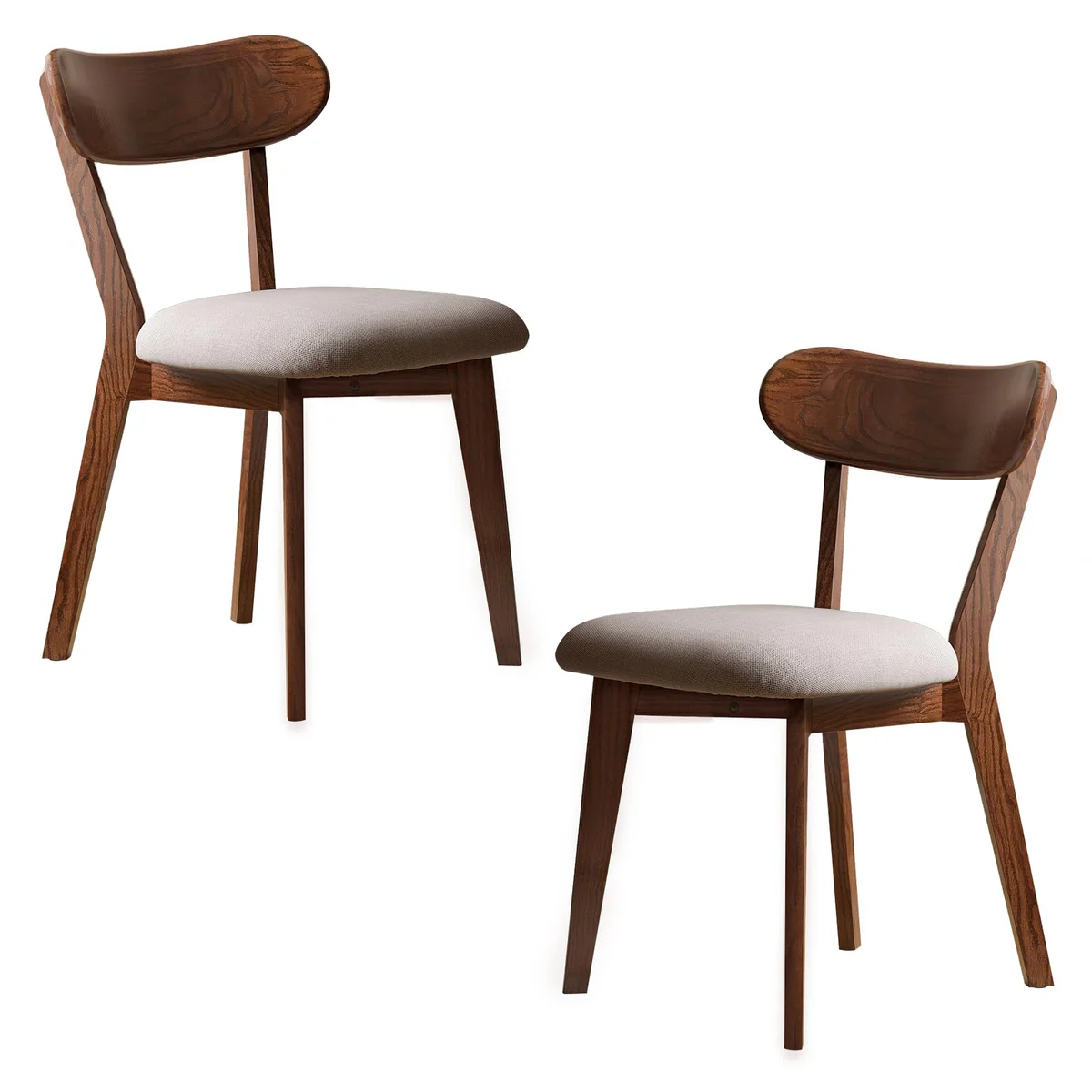 kikiumi Walnut Dining Chairs 