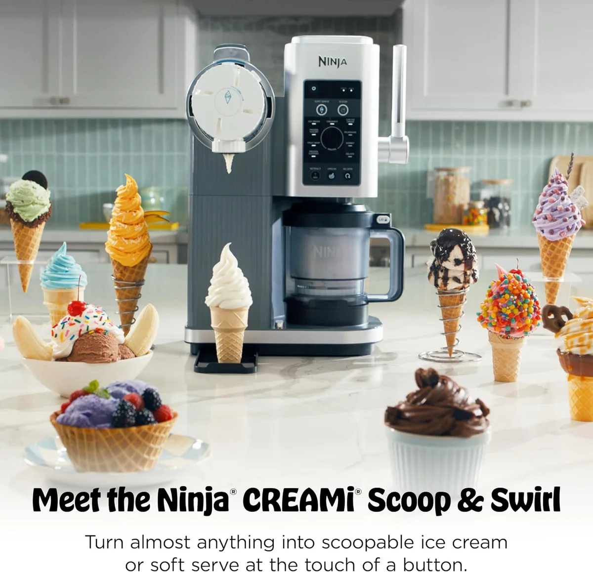 Ninja CREAMi Scoop & Swirl Ice Cream Maker 